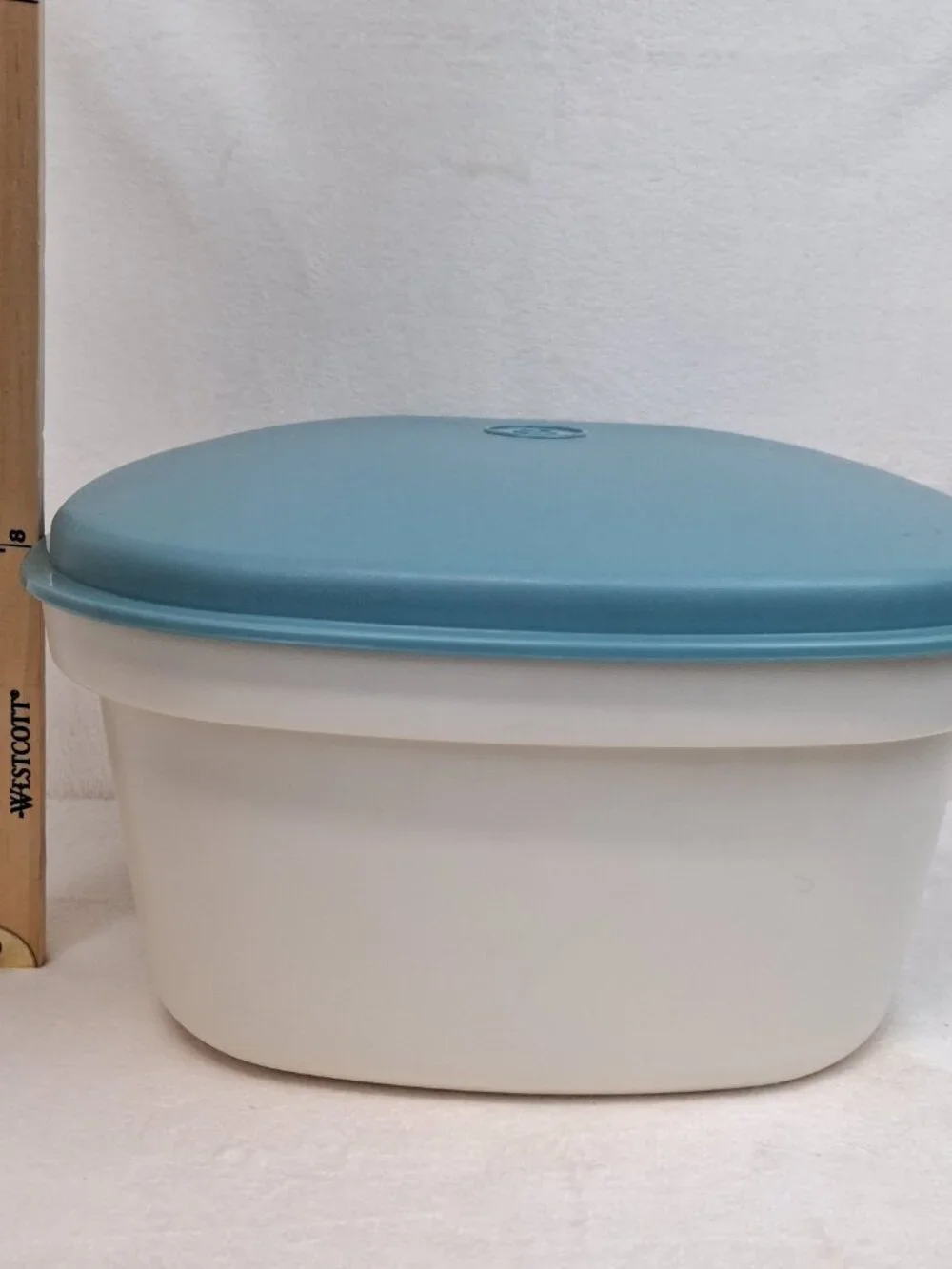 Tupperware Vintage Square Multi‎ Server Microwave Steamer Teal & Ivory 3 Pieces